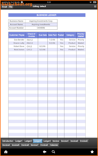 Invoice and Ledger screenshot