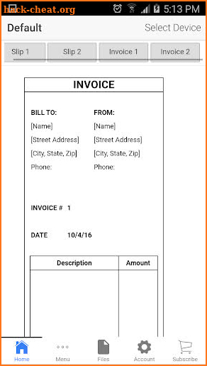 Invoice and Packing Slip screenshot