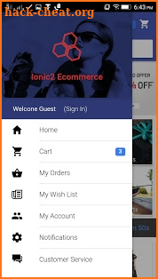 Ionic 3 Ecommerce Template screenshot