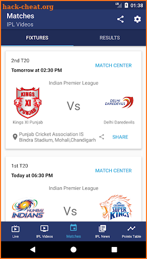 IPL 2018 Live Score & Schedule screenshot