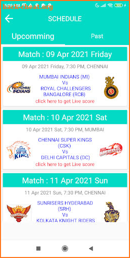 IPL 2021 (Live Match Update) screenshot