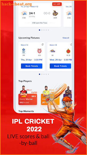 IPL Live 2022 HD TV Score screenshot