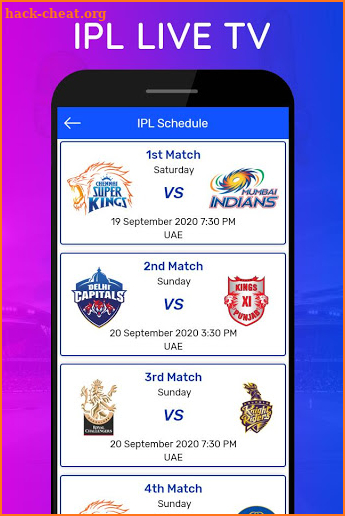 IPL Live TV 2020: Live Score, Ball by Ball screenshot