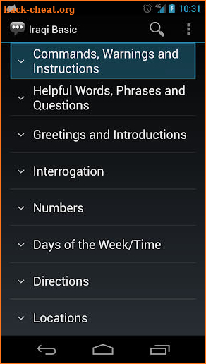 Iraqi Basic Phrases screenshot