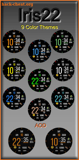 Iris22 Digital Watch Face screenshot