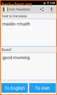 Irish English Translator screenshot