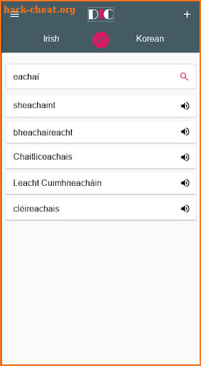 Irish - Korean Dictionary (Dic1) screenshot