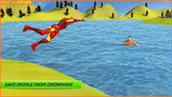 Iron Hero City Rescue Game screenshot