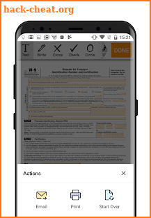 IRS W-9 form screenshot