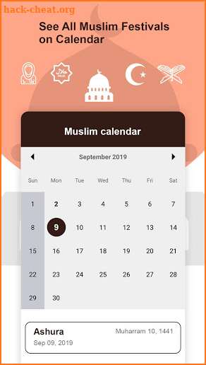 Islamic Muslim Calendar: Prayer Timing Qibla screenshot