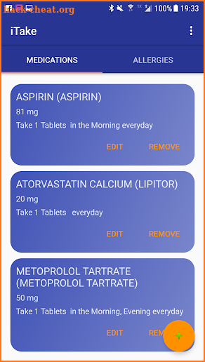 iTake Mobile Medication List screenshot