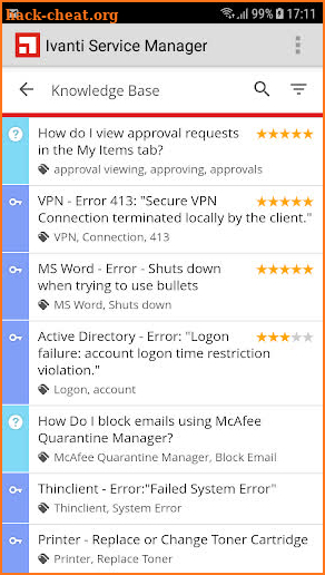 Ivanti Service Manager screenshot