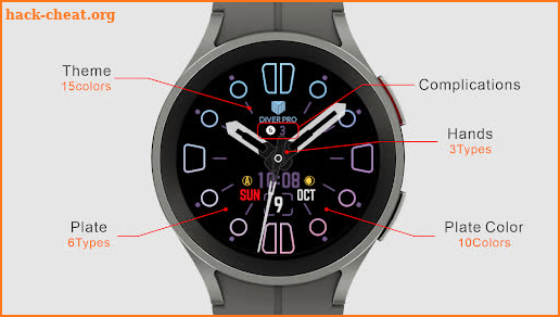 IWF Flat 3 in 1 watch face screenshot