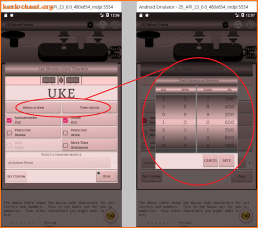 J42 Morse Code Trainer - Full screenshot