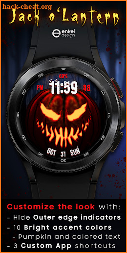 Jack o'Lantern - watch face screenshot