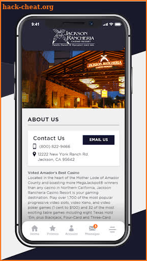 Jackson Rancheria Casino screenshot