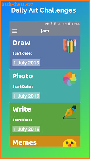 Jam - Art Challenges and Creativity 🎨 screenshot