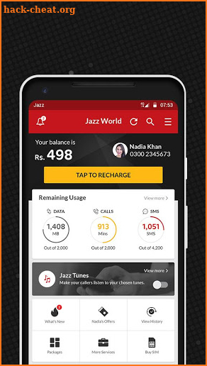 Jazz World - Manage Your Jazz Account screenshot