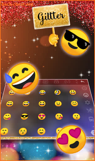 Jazzy Colorful Glitter Keyboard screenshot