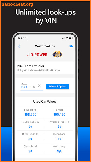 J.D. Power MarketValues screenshot