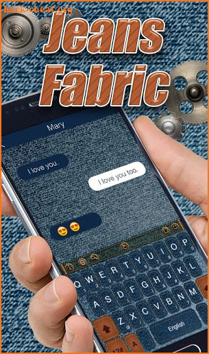 Jeans Fabric Keyboard Theme screenshot