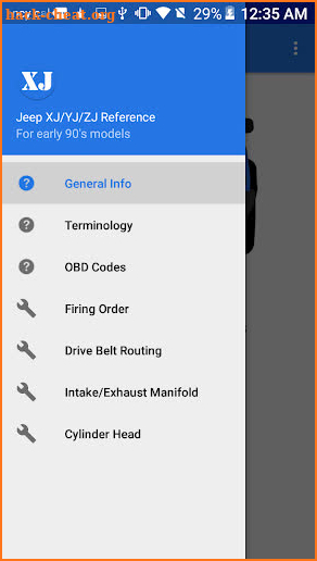 Jeep Cherokee Reference screenshot