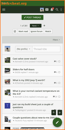 Jeep Wrangler TJ Forum screenshot