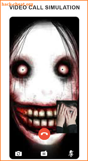 jeff the killer fake video call screenshot