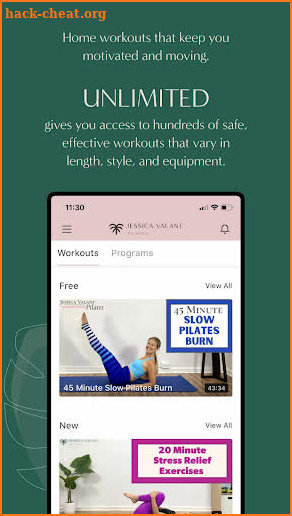 Jessica Valant Pilates screenshot