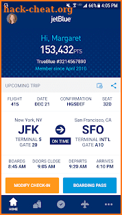 JetBlue screenshot