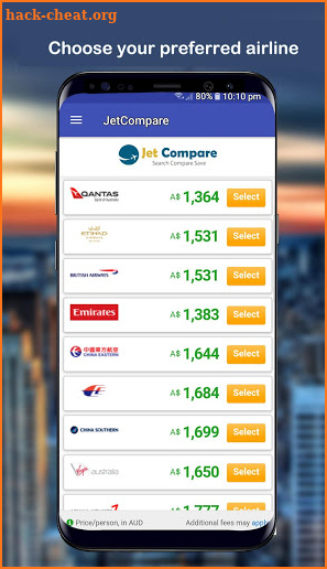 JetCompare - Fare Compare, Cheap Flights Car Hotel screenshot