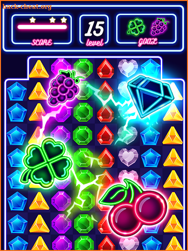 Jewel Glowing Neon Crush screenshot