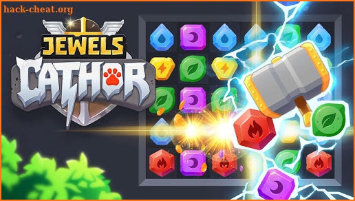 Jewels Thunder Cat Match 3: Lost Temple screenshot