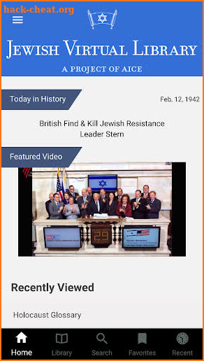 Jewish Virtual Library screenshot