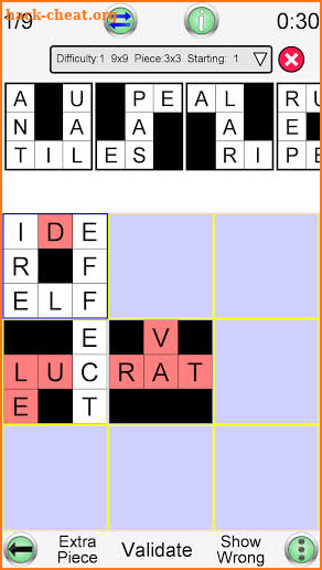 Jigsaw Crossword screenshot