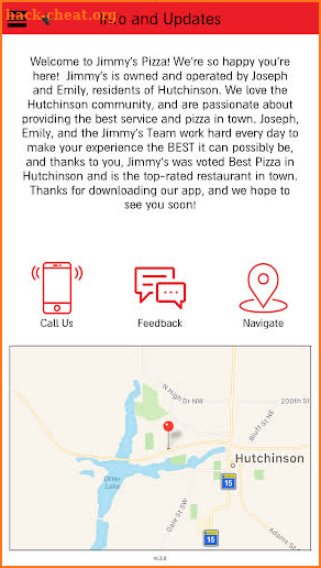 Jimmys Pizza Hutchinson screenshot