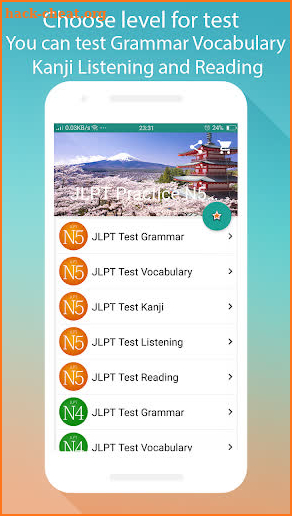 JLPT Practice N5 - N1 Pro screenshot