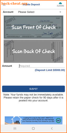 JM Associate Federal Credit Union screenshot