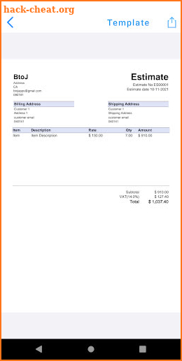 Job Estimate Maker, Invoice+ screenshot