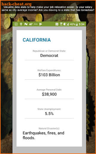 Job Relocation Cost of Living screenshot