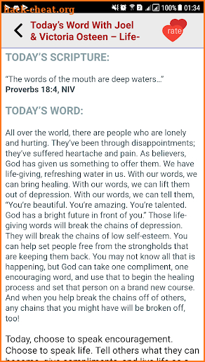 Joel Osteen Daily Devotional screenshot