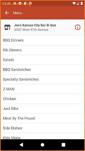 Joe's KC BBQ screenshot
