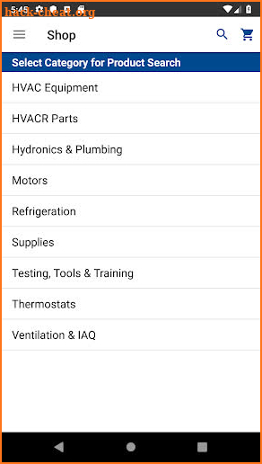 Johnstone Supply OE Touch screenshot