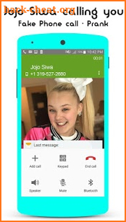 Jojo Siwa calling you - Fake phone call ID - Prank screenshot