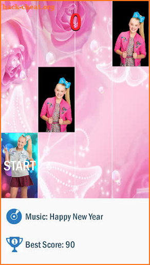 Jojo Siwa Magic Piano Tiles game screenshot