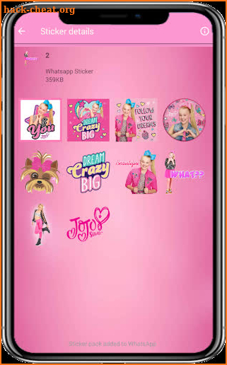 Jojo Siwa Stickers For WhatsApp - WAStickers 2019 screenshot