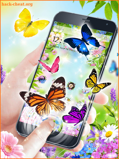 Joyful 3D Flower Garden Theme screenshot