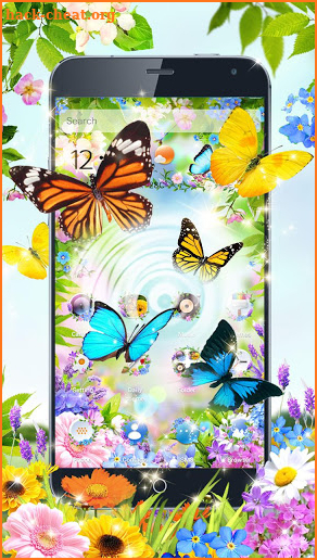 Joyful 3D Flower Garden Theme screenshot