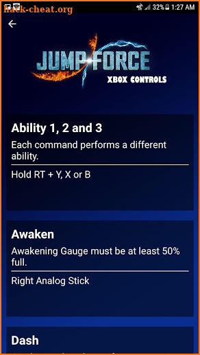 Jump Force Guide/Combos/Controls screenshot