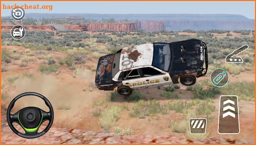 Jumping Car Damage Test Game screenshot